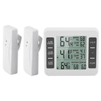 Wireless Digital Audible Alarm Refrigerator Thermometer with 2PCS Sensor Min/Maximum Display