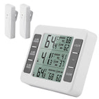 Wireless Digital Audible Alarm Refrigerator Thermometer with 2PCS Sensor Min/Maximum Display