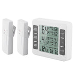 Wireless Digital Audible Alarm Refrigerator Thermometer with 2PCS Sensor Min/Maximum Display