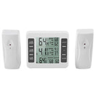 Wireless Digital Audible Alarm Refrigerator Thermometer with 2PCS Sensor Min/Maximum Display