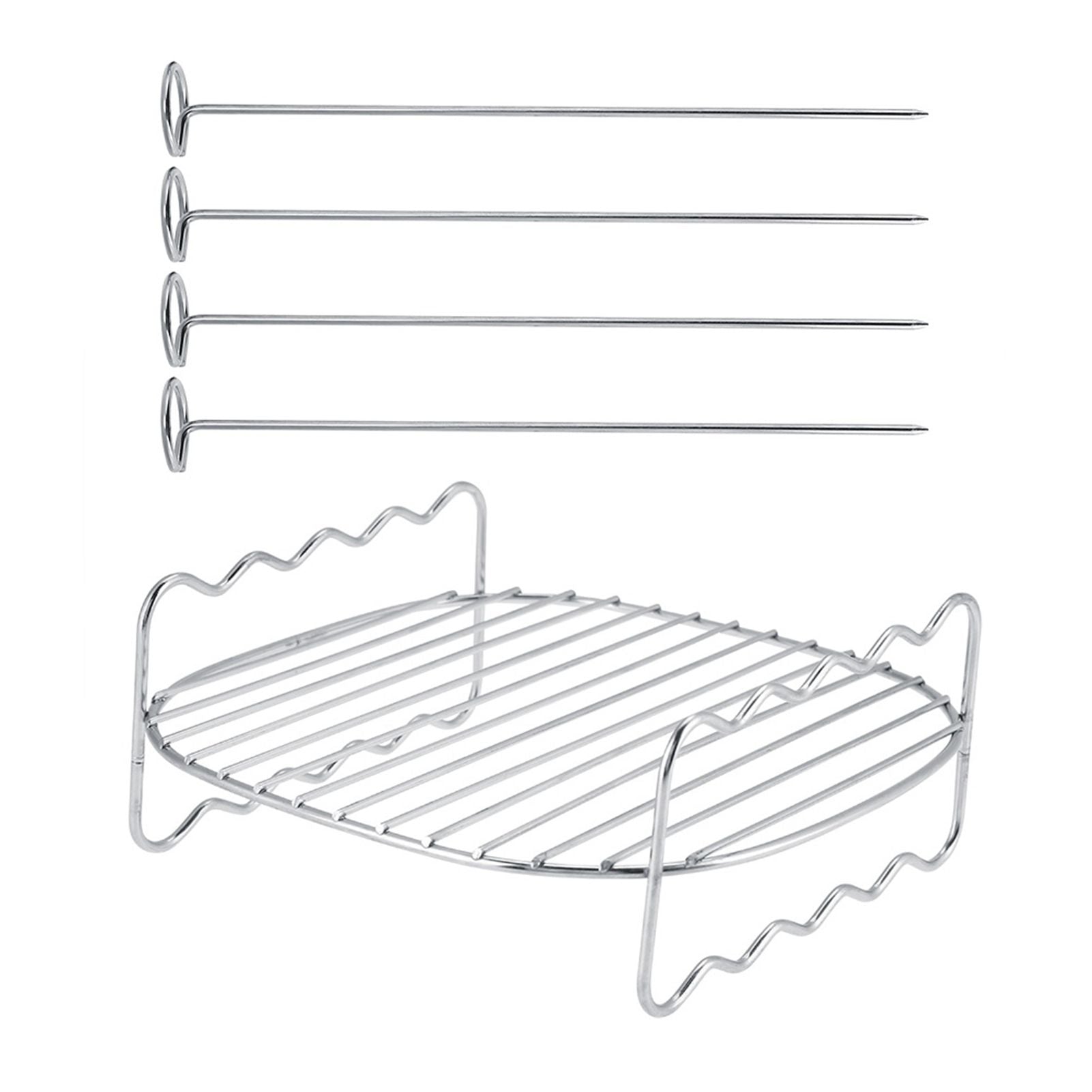 Replacement BBQ Rack Double Layer Skewers Baking Tray For Philips Air Fryer