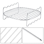 Replacement BBQ Rack Double Layer Skewers Baking Tray For Philips Air Fryer
