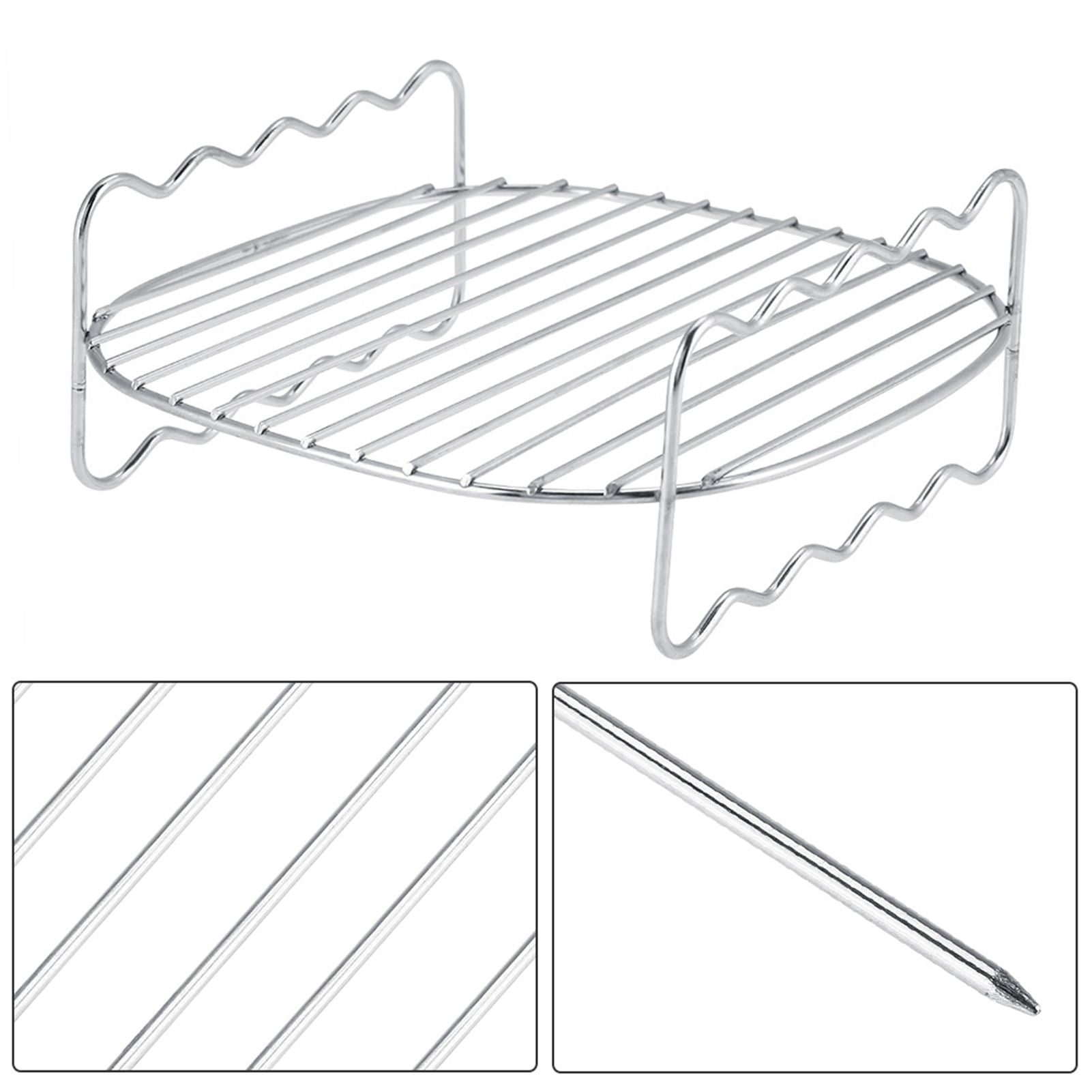 Replacement BBQ Rack Double Layer Skewers Baking Tray For Philips Air Fryer
