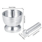 Stainless Steel Mortar and Pestle Mixing Grinding Bowl Set Kitchen Garlic Grinder Tool