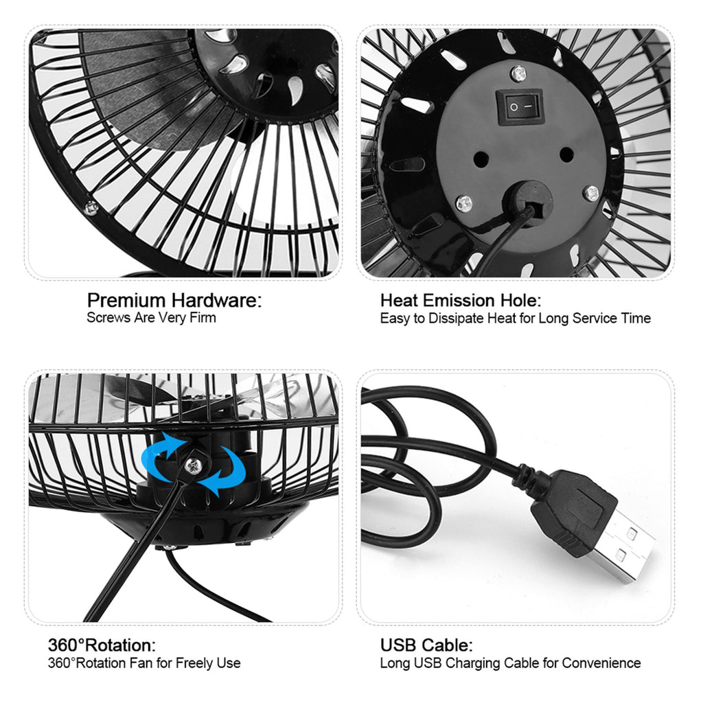 USB Solar Panel Powered Mini Portable Fan for Cooling Ventilation Home Travelling Fishing