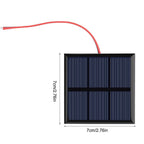 0.7W 1.5V Mini Portable Solar Panel DIY Power Module Charger for 1.2V Battery with Wire 70*70MM