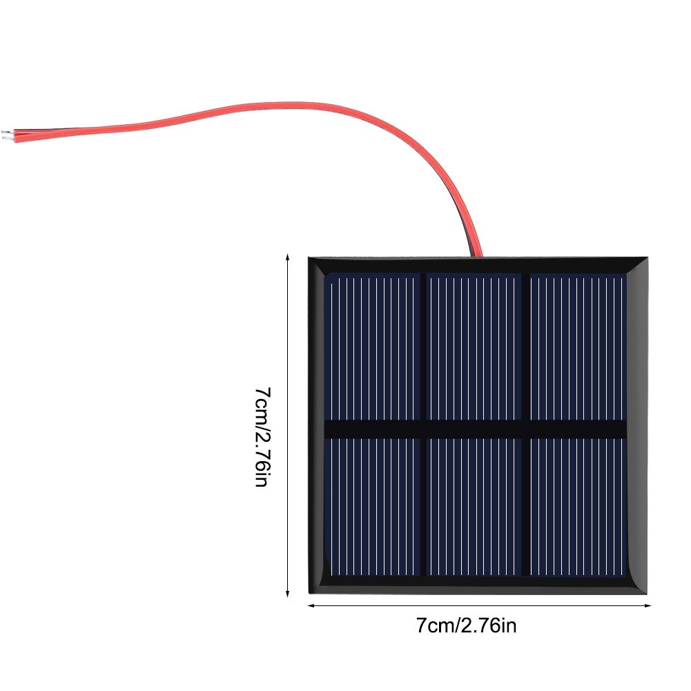 0.7W 1.5V Mini Portable Solar Panel DIY Power Module Charger for 1.2V Battery with Wire 70*70MM
