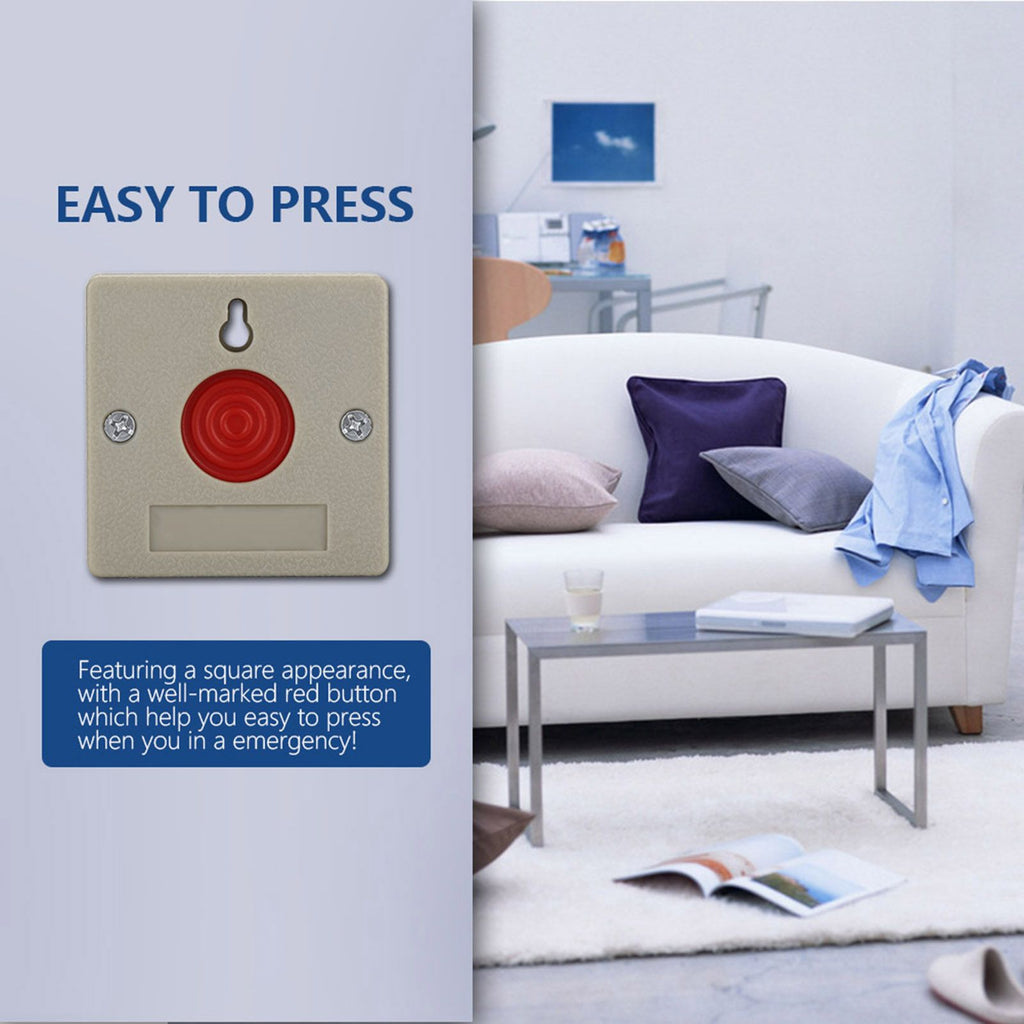 DC 24V Wired Safe Security Plastic Family Office Mini Emergency Alarm Panic Push Button