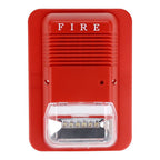 Sound & Light Fire Alarm Warning Strobe Horn Alert Safety System Sensor for Home Office Hotel