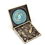 Antique Brass Square Floor Drain with Strainer Bathroom Washroom Drainage Clean Accessories