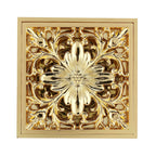 Antique Brass Square Floor Drain with Strainer Bathroom Washroom Drainage & Clean Accessories