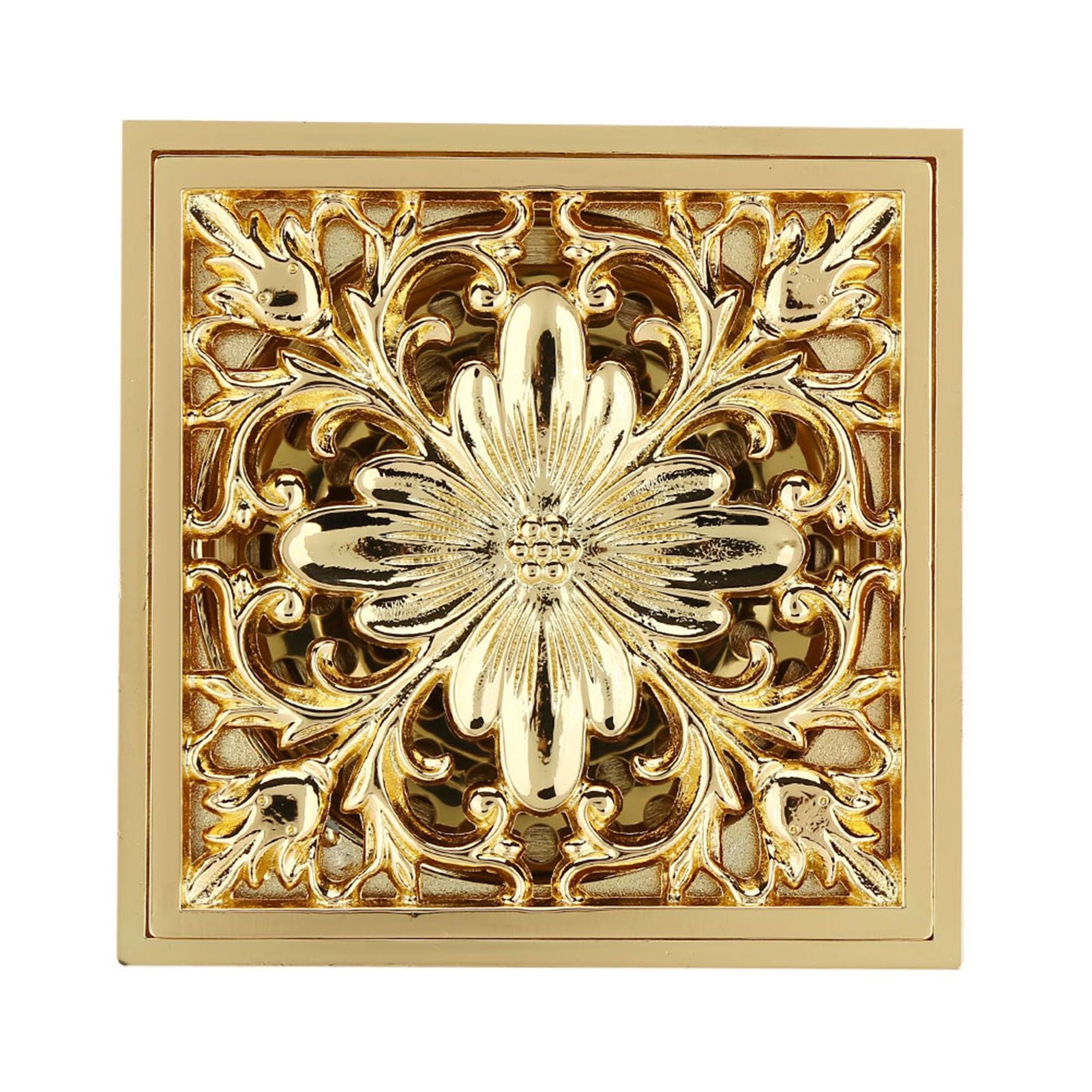 Antique Brass Square Floor Drain with Strainer Bathroom Washroom Drainage & Clean Accessories