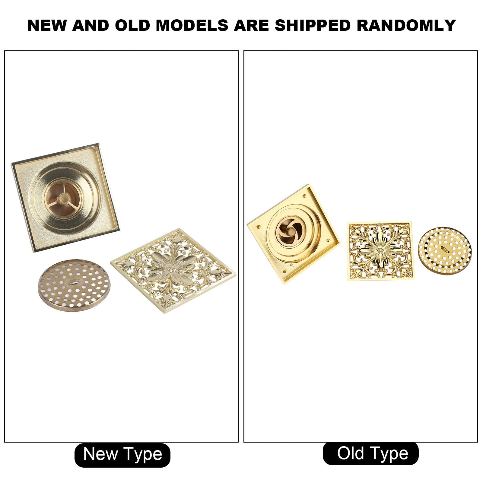 Antique Brass Square Floor Drain with Strainer Bathroom Washroom Drainage & Clean Accessories