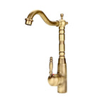 Antique Retro Style Solid Brass Kitchen Bathroom Basin Sink Faucet Hot Cold Pipes Mixer Tap