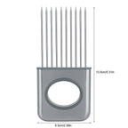 Stainless Steel Onion Holder Fruits Veg Meat Cutter Slicer Peeler Chopper with 10 Prongs