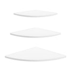3Pcs Floating Corner Shelf Wall Mounted Storage Rack Bookshelves Home Furniture Office Decor