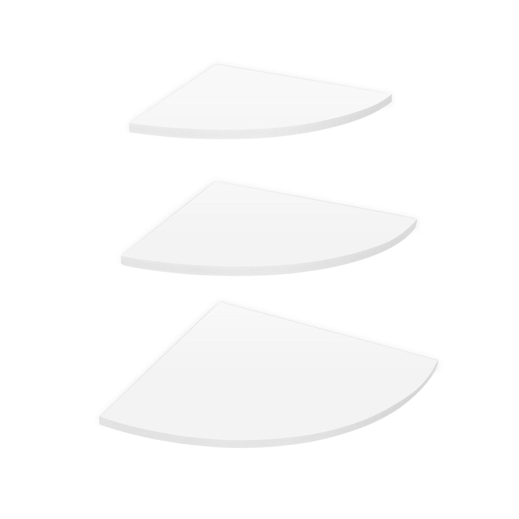 3Pcs Floating Corner Shelf Wall Mounted Storage Rack Bookshelves Home Furniture Office Decor