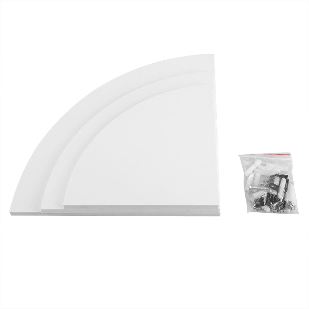 3Pcs Floating Corner Shelf Wall Mounted Storage Rack Bookshelves Home Furniture Office Decor
