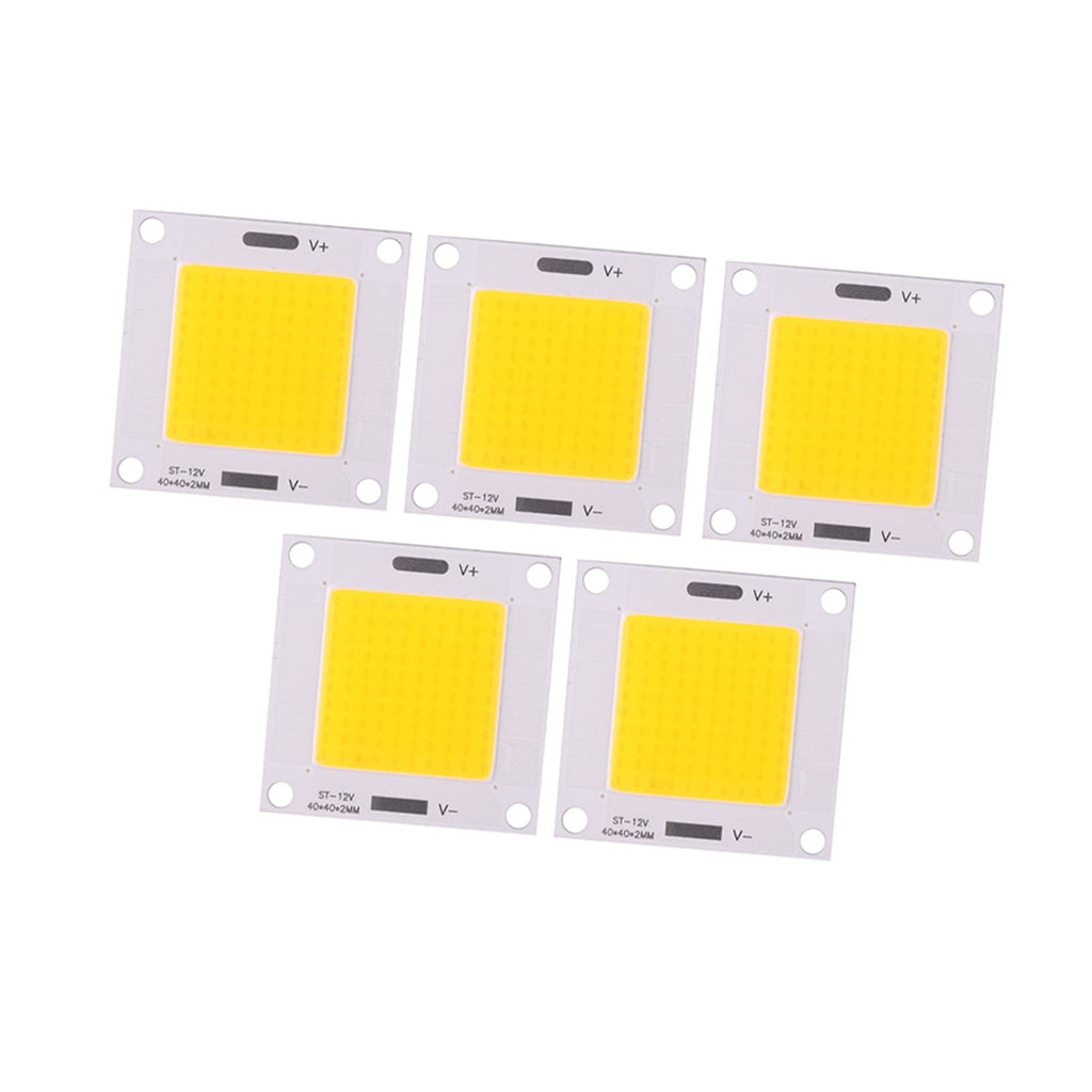 5pcs/set High Power 50W COB LED Integrated Lamp Chip for DIY Light Bulb Floodlight (Warm Light)