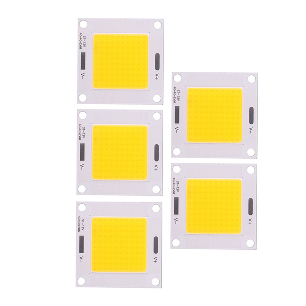 5pcs/set High Power 50W COB LED Integrated Lamp Chip for DIY Light Bulb Floodlight (Warm Light)
