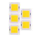 5pcs/set High Power 50W COB LED Integrated Lamp Chip for DIY Light Bulb Floodlight (Warm Light)