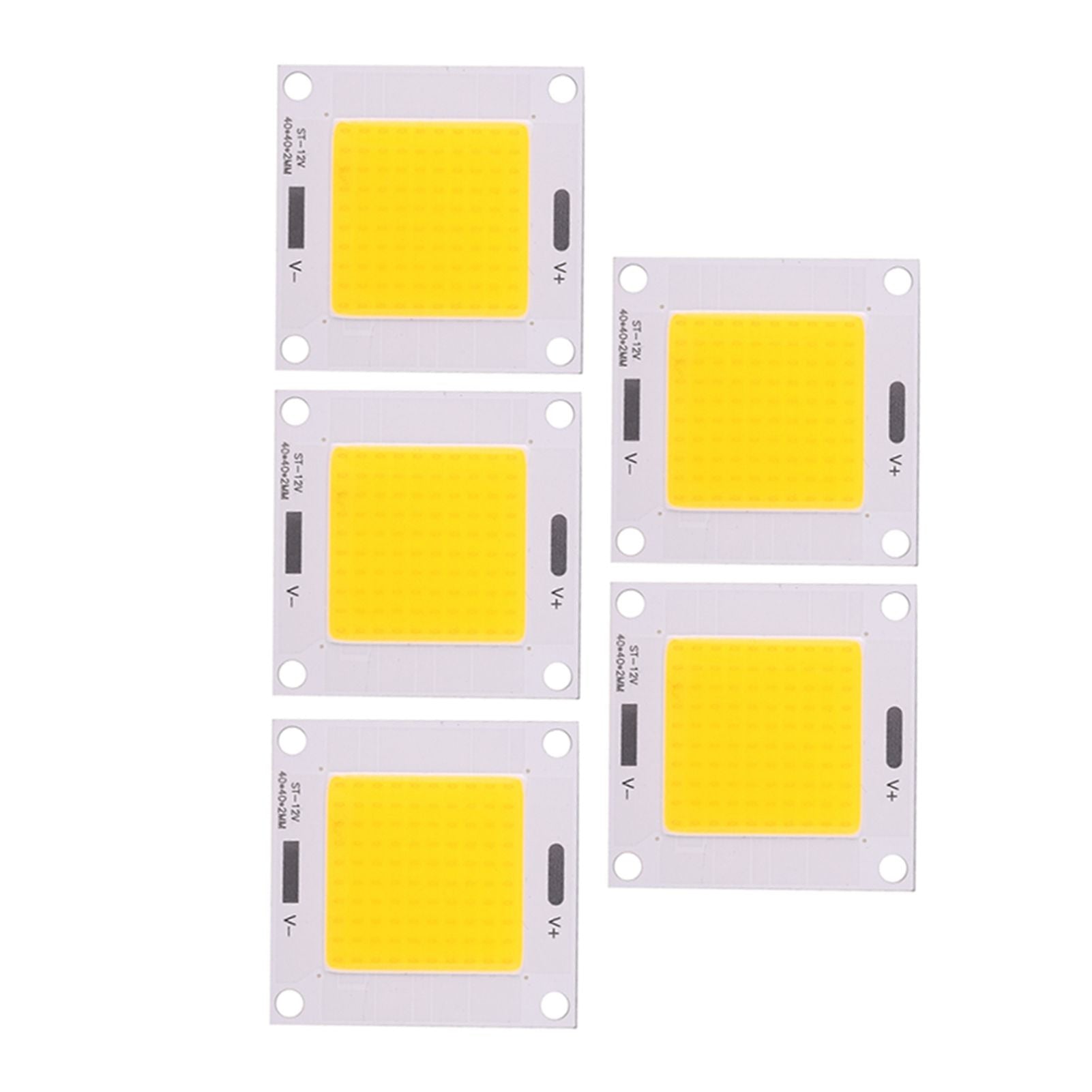 5pcs/set High Power 50W COB LED Integrated Lamp Chip for DIY Light Bulb Floodlight (Warm Light)