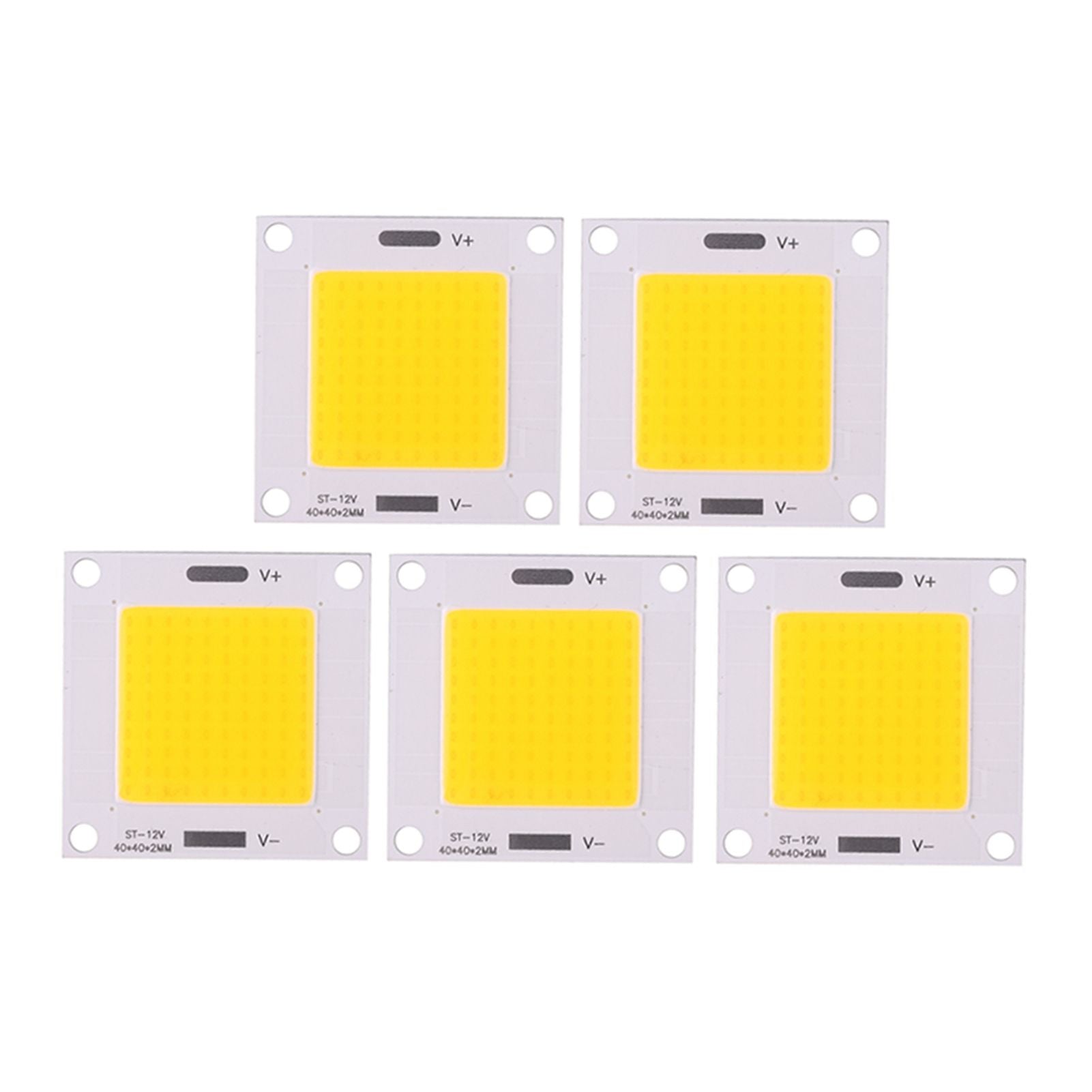 5pcs/set High Power 50W COB LED Integrated Lamp Chip for DIY Light Bulb Floodlight (Warm Light)