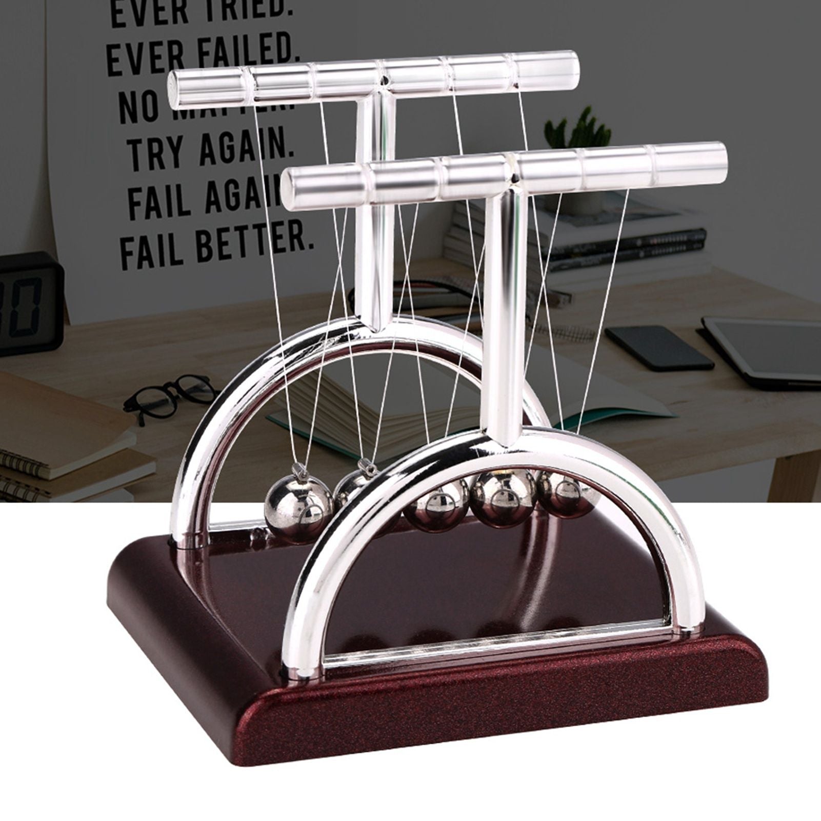 Newton's Cradle Steel Balance Ball Physics Science Pendulum Desk Fun Toy Gift