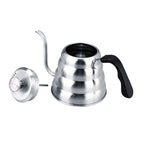 304 Stainless Steel Pour Over Coffee Gooseneck Kettle Teapot with Thermometer Home 1.2L