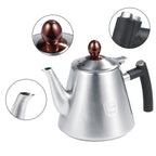 1.2L Stainless Steel Stove top Teapot Tea Coffee Pot Kettle Heat Resistant Handle Matte
