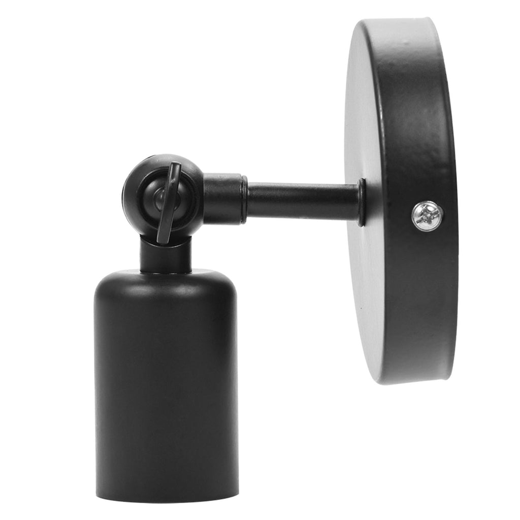 Retro Style Wall Sconce Bar Coffee Shop Corridor Lamp Holder with E27 Light Socket(Black)