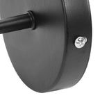 Retro Style Wall Sconce Bar Coffee Shop Corridor Lamp Holder with E27 Light Socket(Black)
