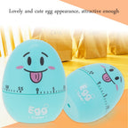Plastic Cartoon Cute Egg Manual Timer Kitchen Cooking Tool 55 Minutes Mechanical Alarm Blue
