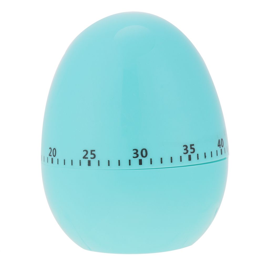 Plastic Cartoon Cute Egg Manual Timer Kitchen Cooking Tool 55 Minutes Mechanical Alarm Blue