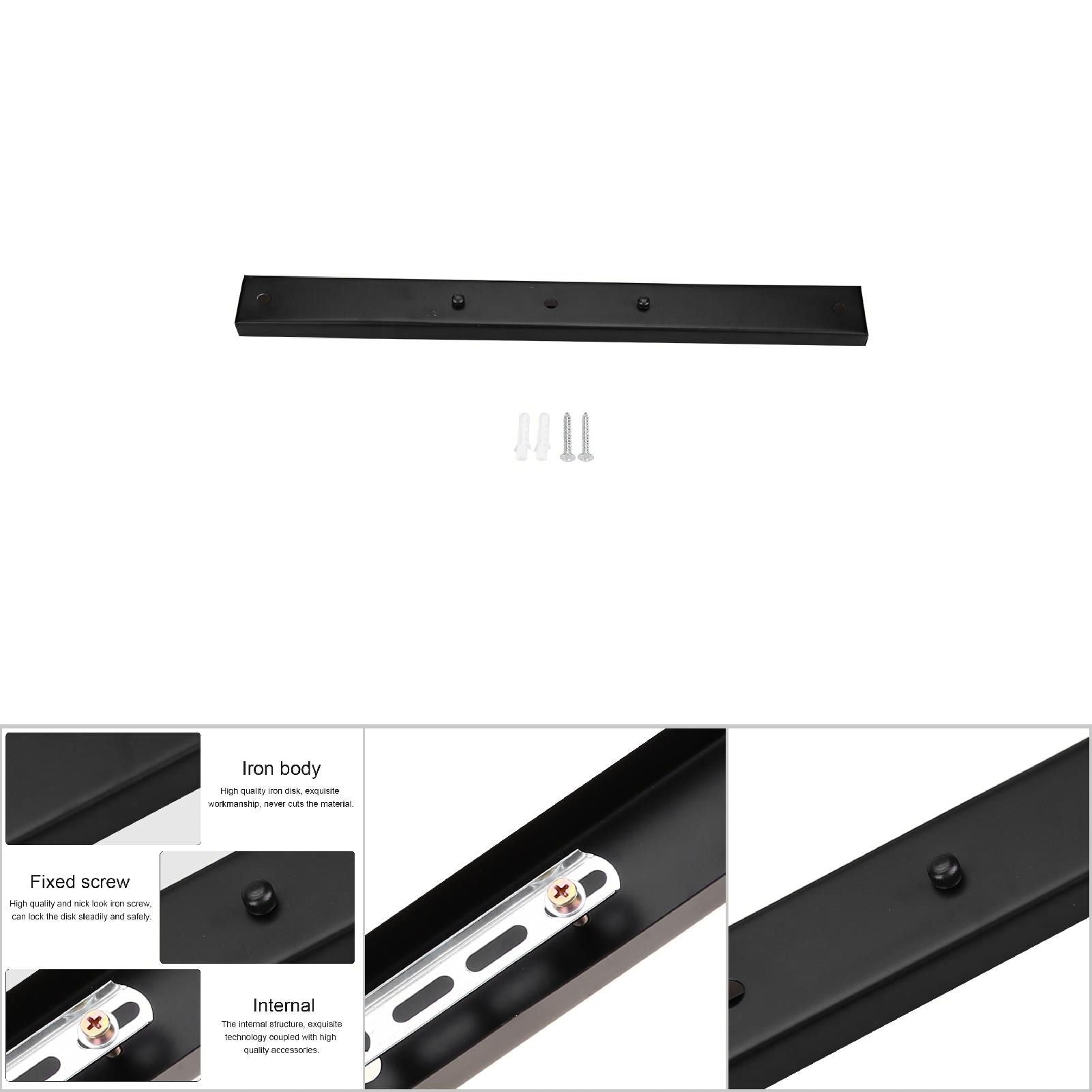 Ceiling Light Plate Holder Fitting Base Rectangular Shape DIY Pendant Lamp Accessories Black