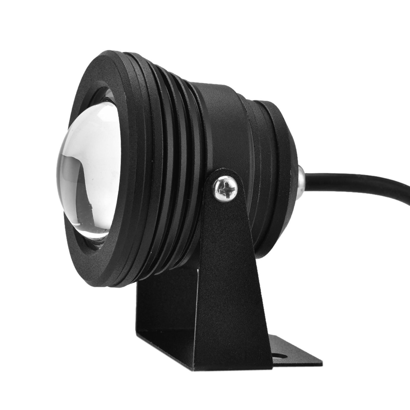 12V 10W RGB Waterproof Aquarium LED Spotlight Lamp for Fish Tank Pool Garden Underwater Black