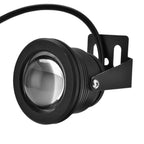 12V 10W RGB Waterproof Aquarium LED Spotlight Lamp for Fish Tank Pool Garden Underwater Black