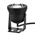 12V 10W RGB Waterproof Aquarium LED Spotlight Lamp for Fish Tank Pool Garden Underwater Black