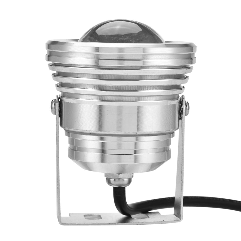 12V 10W RGB Waterproof Aquarium LED Spotlight Lamp for Fish Tank Pool Garden Underwater Silver