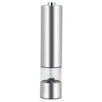 Stainless Steel Electric Salt & Pepper Mill Grinder Adjustable Coarseness Battery Power