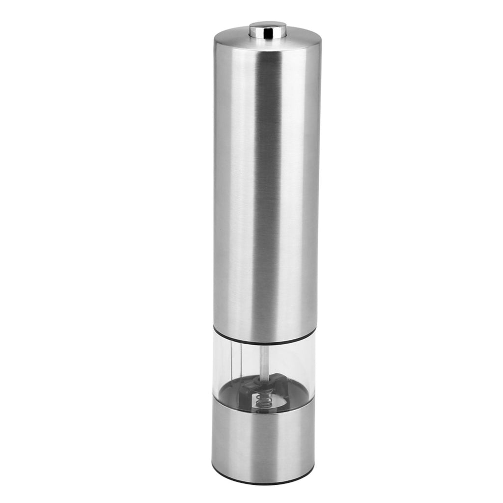 Stainless Steel Electric Salt & Pepper Mill Grinder Adjustable Coarseness Battery Power