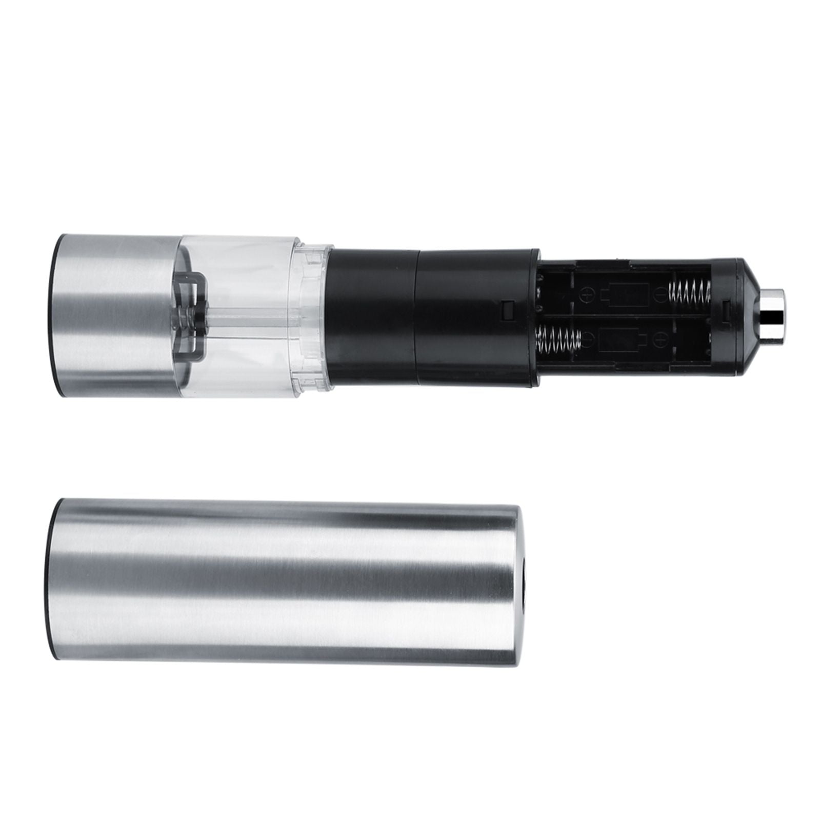Stainless Steel Electric Salt & Pepper Mill Grinder Adjustable Coarseness Battery Power