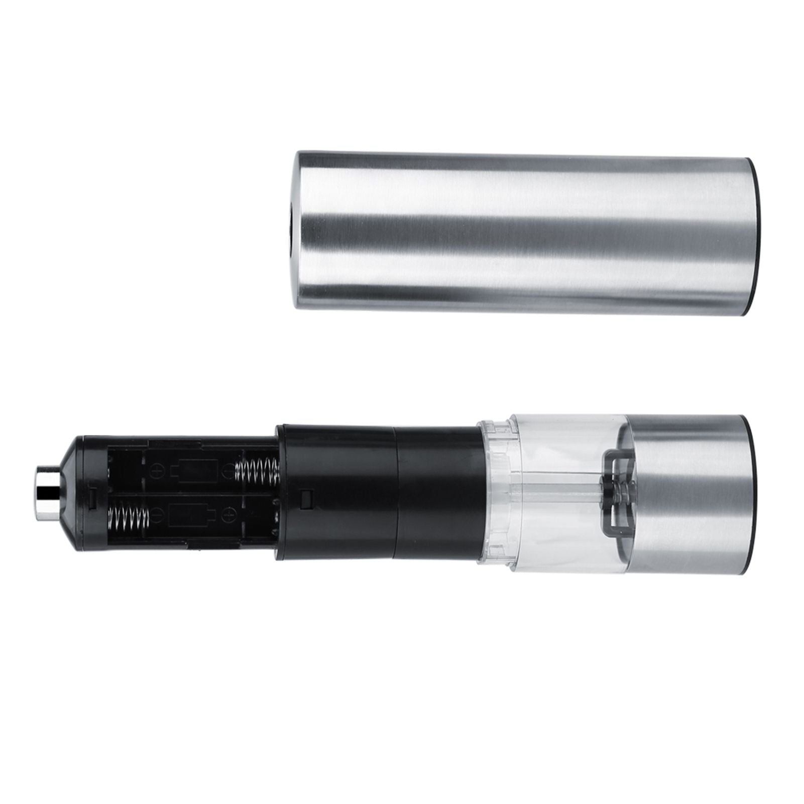 Stainless Steel Electric Salt & Pepper Mill Grinder Adjustable Coarseness Battery Power