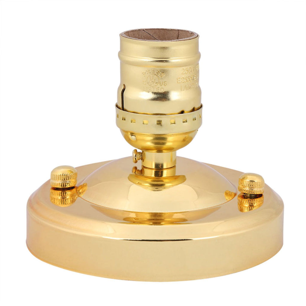 E26/E27 Vintage Industrial Ceiling/Wall Light Base Holder Pendant Bulb Lamp Screw Socket Gold