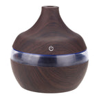 300ml Wood Grain USB Humidifier Colorful LED Night Light Mist Maker for Office Car Home