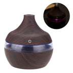300ml Wood Grain USB Humidifier Colorful LED Night Light Mist Maker for Office Car Home