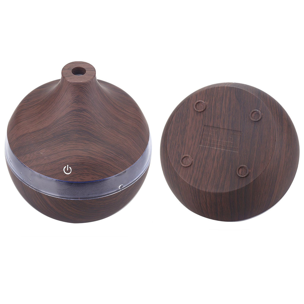 300ml Wood Grain USB Humidifier Colorful LED Night Light Mist Maker for Office Car Home