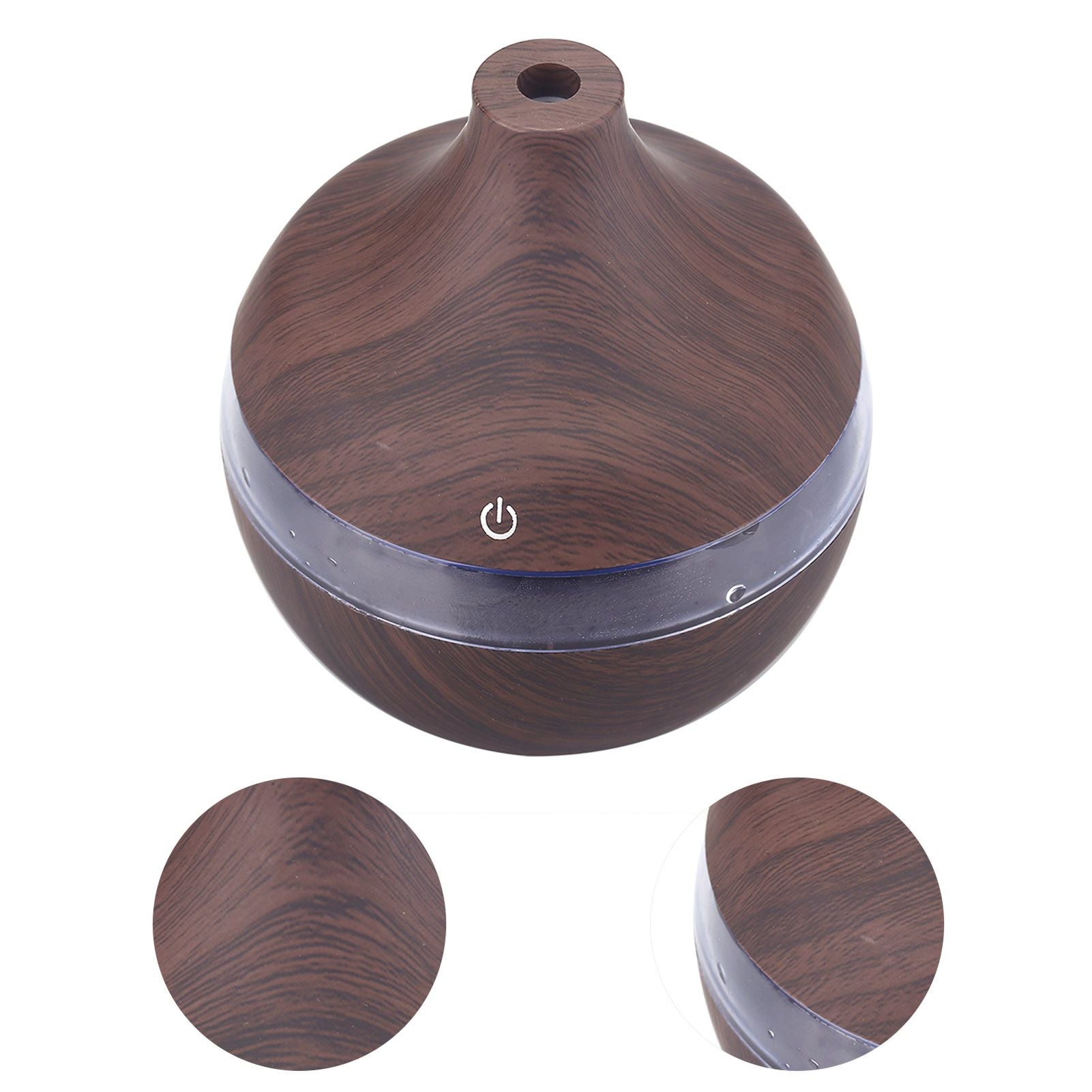 300ml Wood Grain USB Humidifier Colorful LED Night Light Mist Maker for Office Car Home