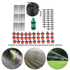 Garden Lawn Greenhouse Micro Irrigation System Kit Plants Watering Hose Nozzle Sprinkler(25m)