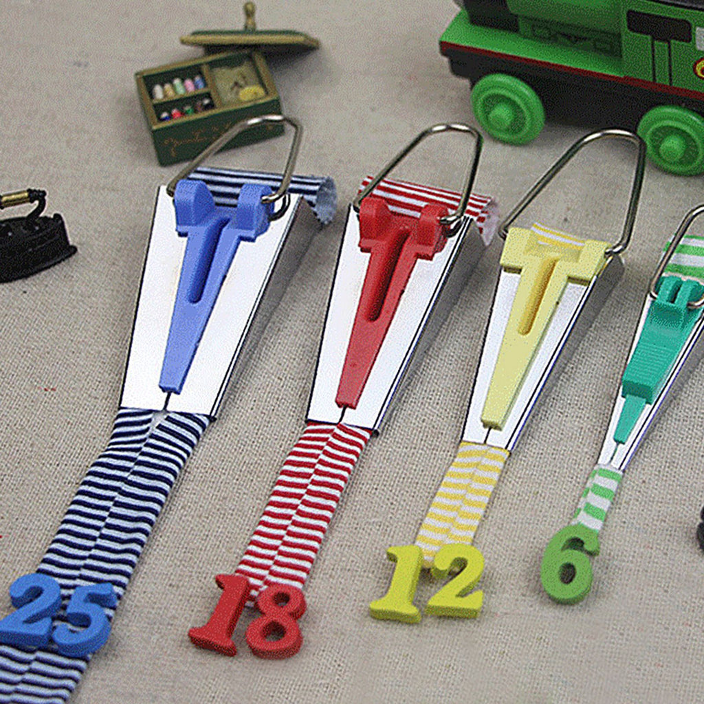 4 Size/set 6/12/18/25mm Fabric Bias Tape Maker Folder Kit DIY Sewing Quilting Binding Tool